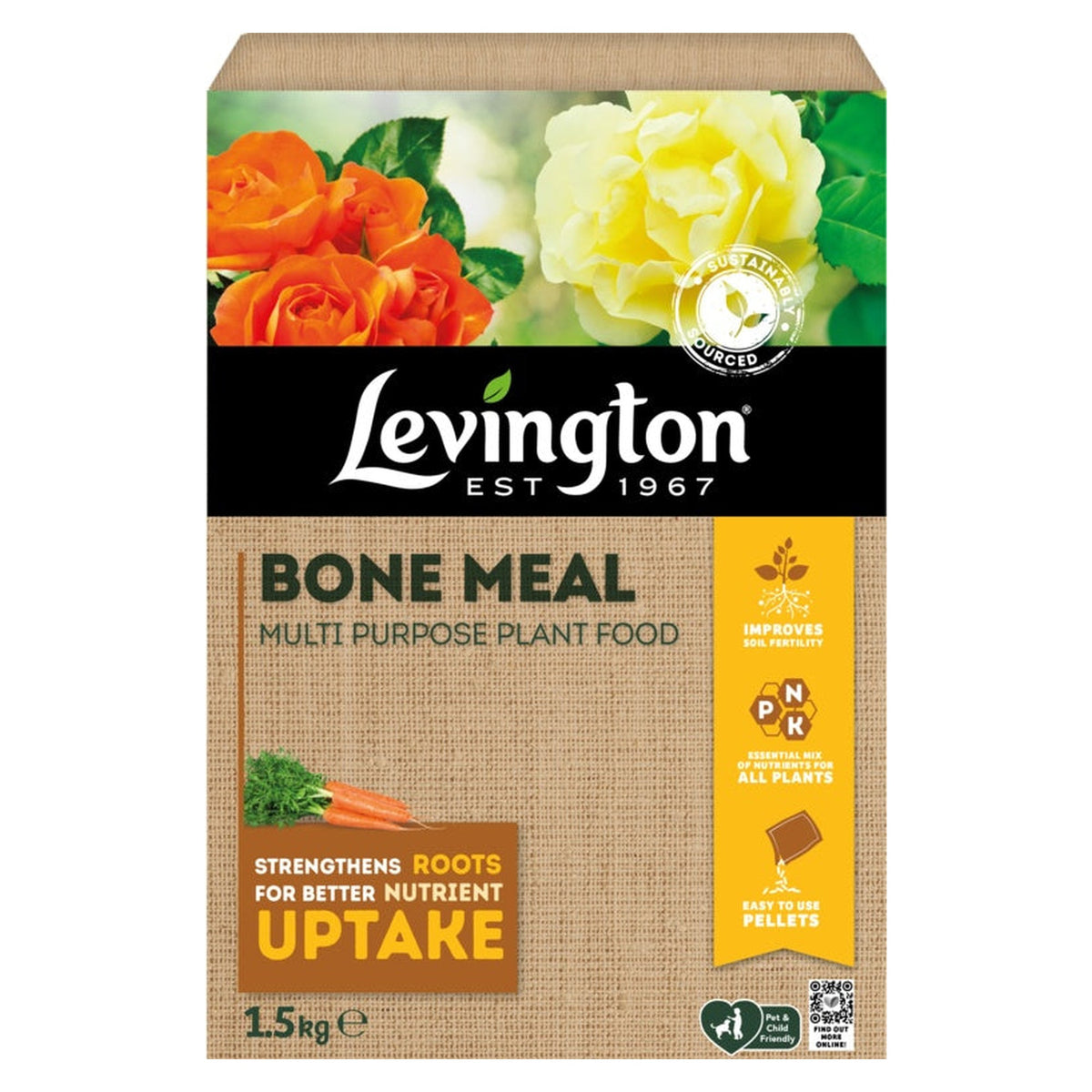 Levington bone meal fertiliser pellets 1.5kg