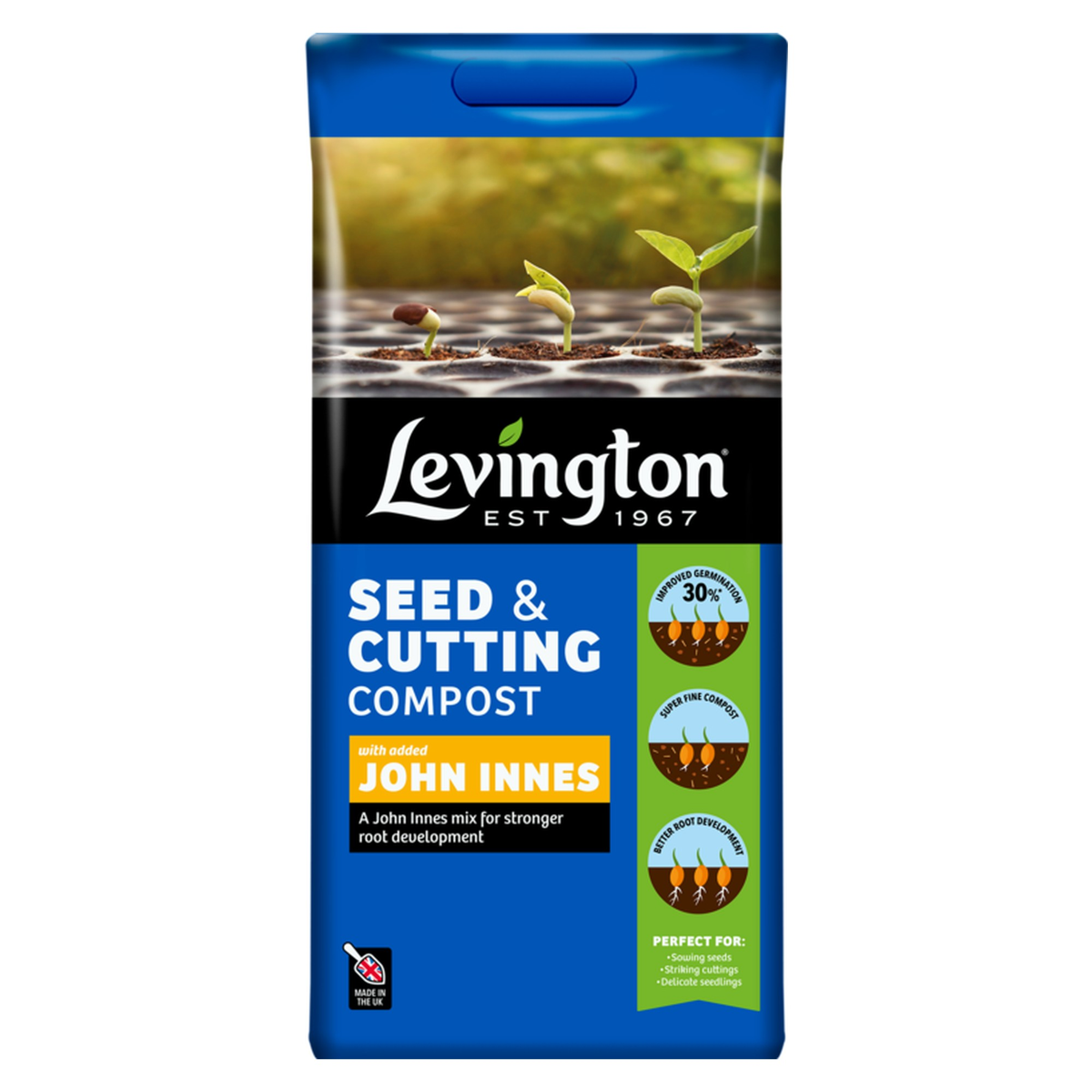 Levington Peat Free John Innes Seed compost 10L bag