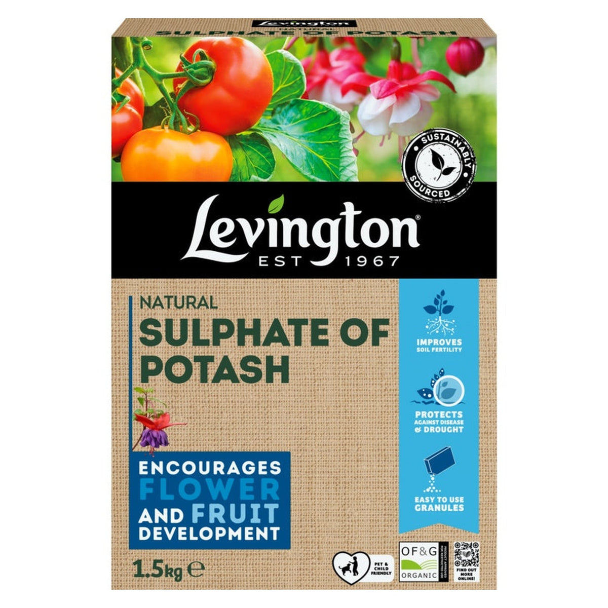 Levington Sulphate of Potash 1.5kg pack