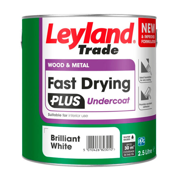Leyland Trade Fast Drying Plus Undercoat 2.5L in Brilliant White