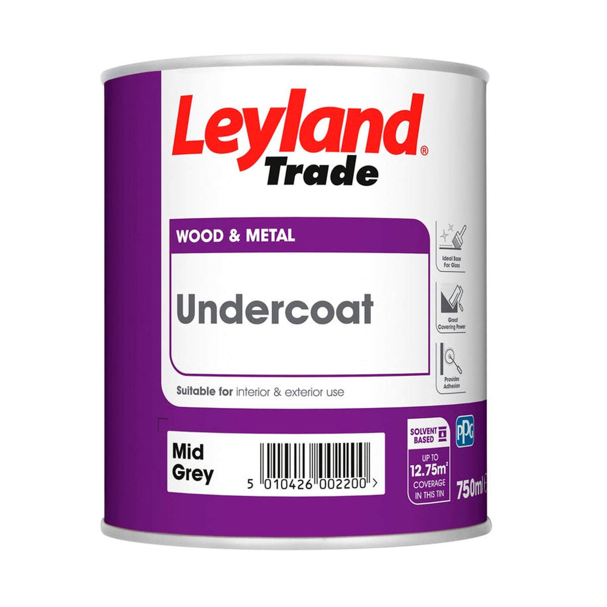 Leyland Trade Undercoat 750ml in Mid Grey