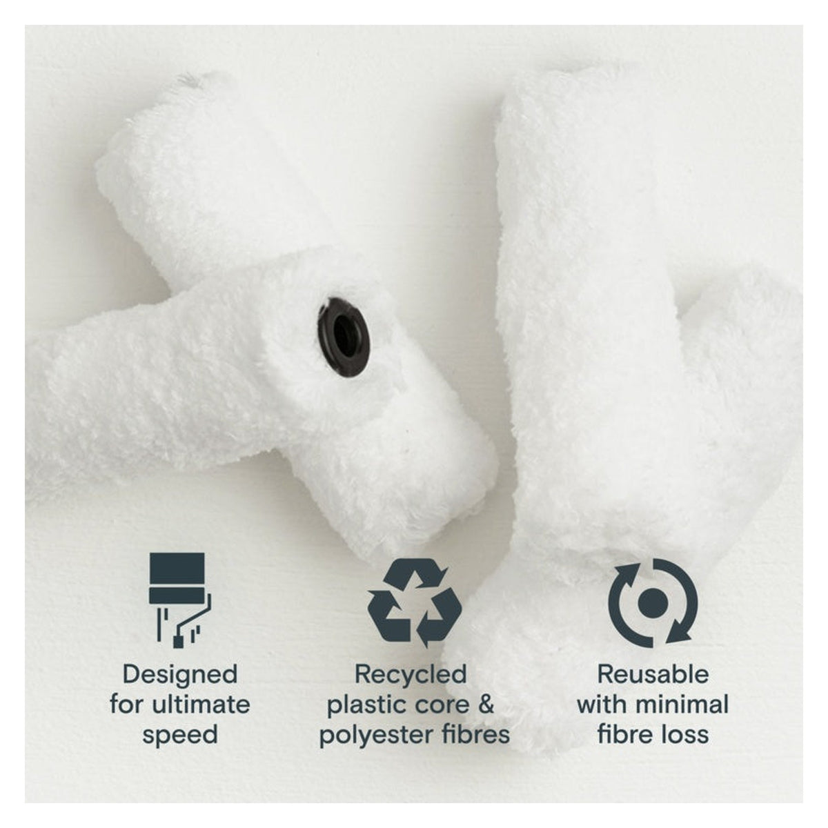 LickTools eco 4in mid pile roller sleeves pack of 4, view 3