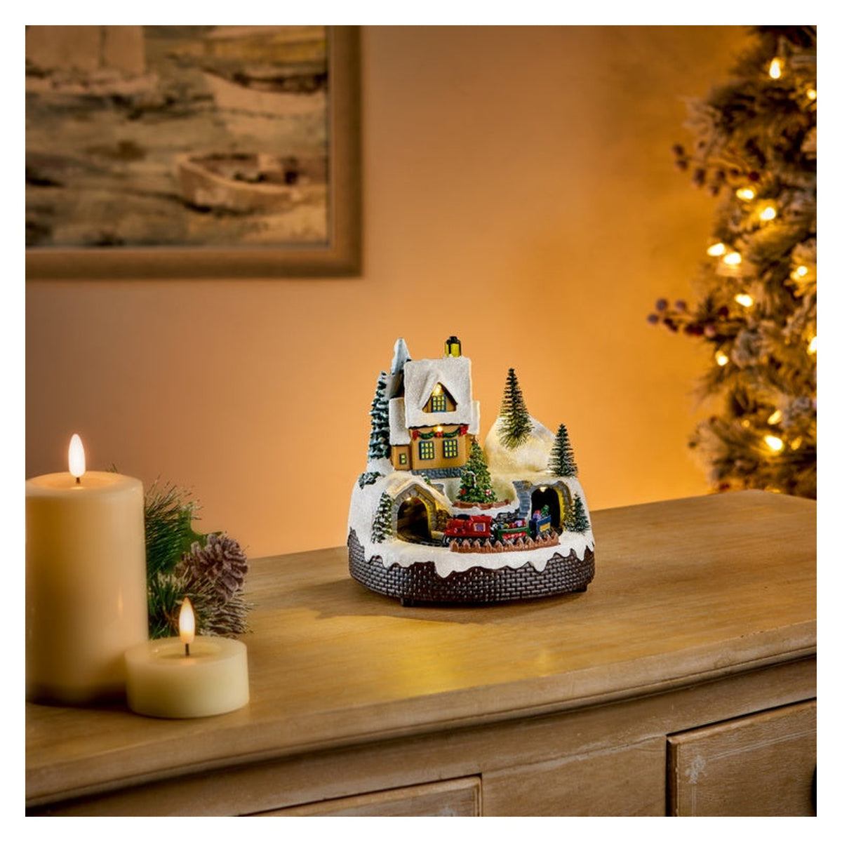 Lit Animated Village Scene 16cm - Assorted Designs Available, view 5