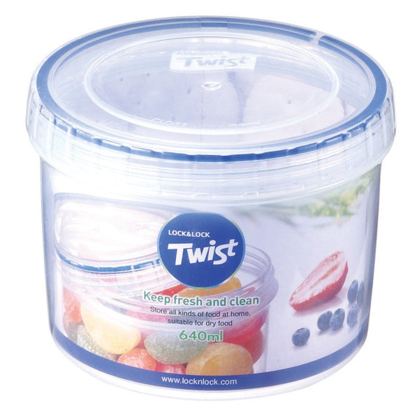 Locknlock 640ml round food container with twist lid