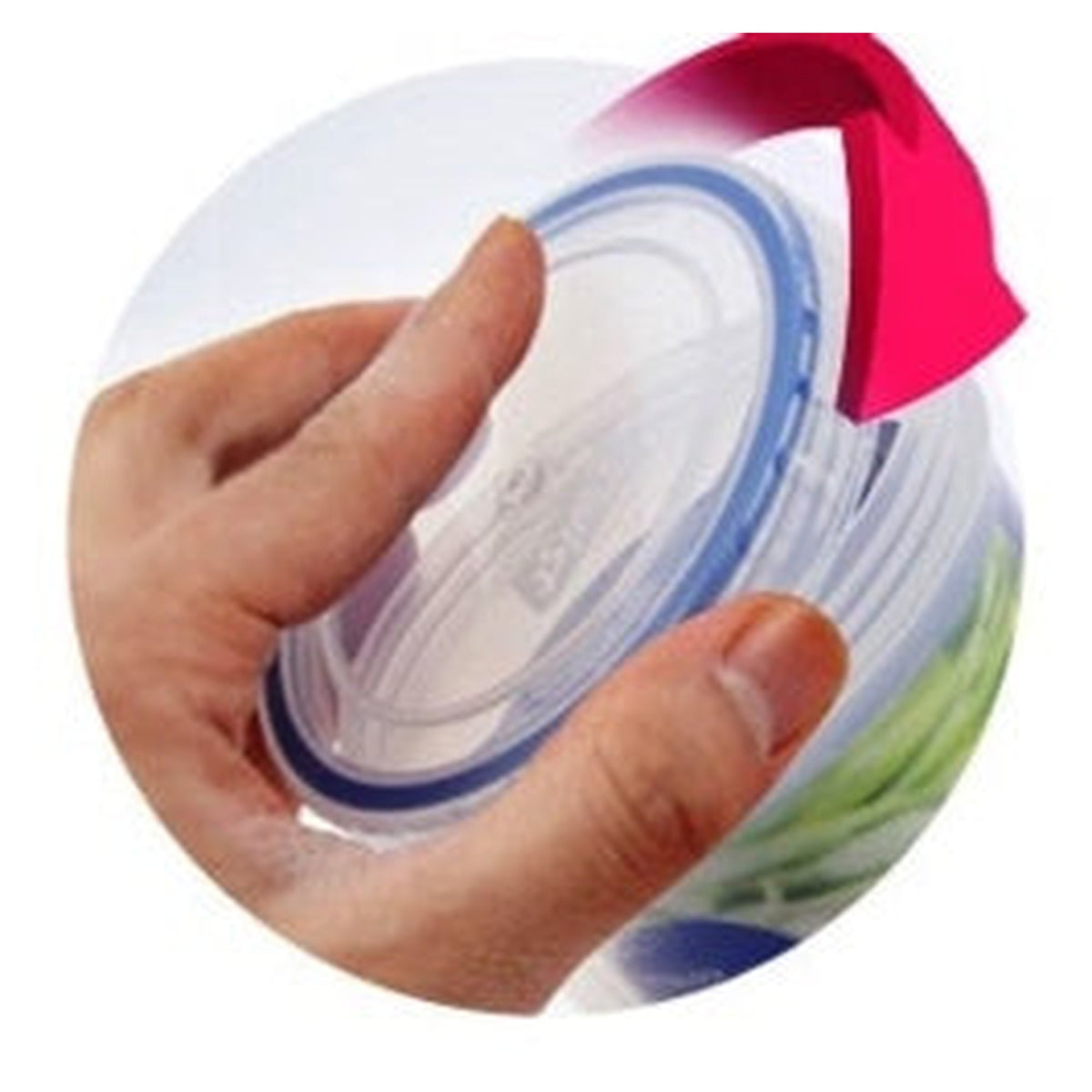 Locknlock round 150ml food container with twist lid, view 4