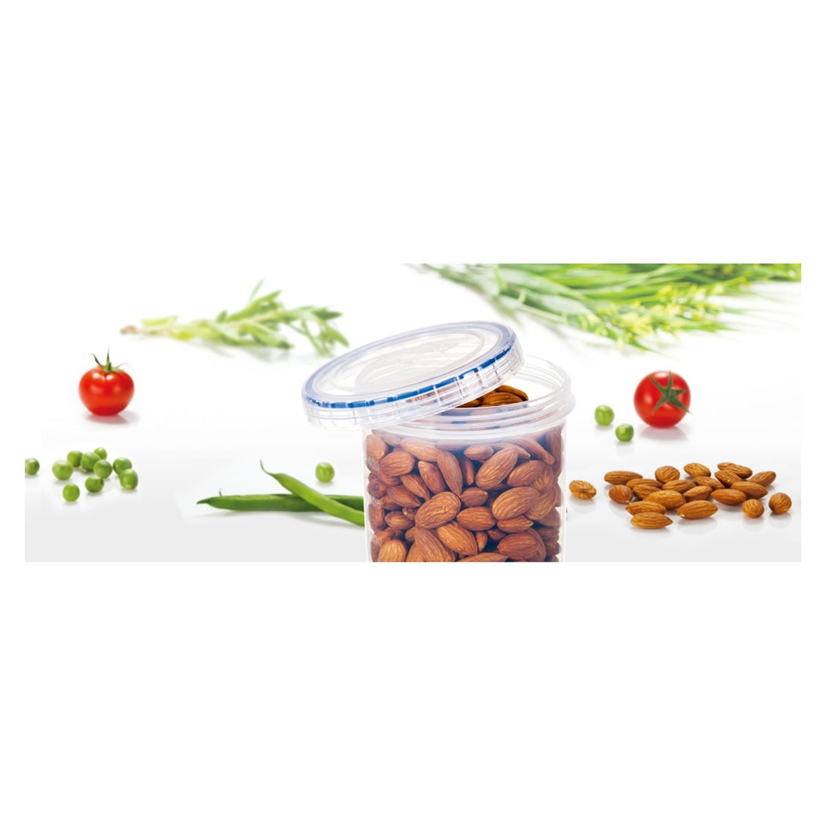 Locknlock 560ml round food container with twist lid, view 3