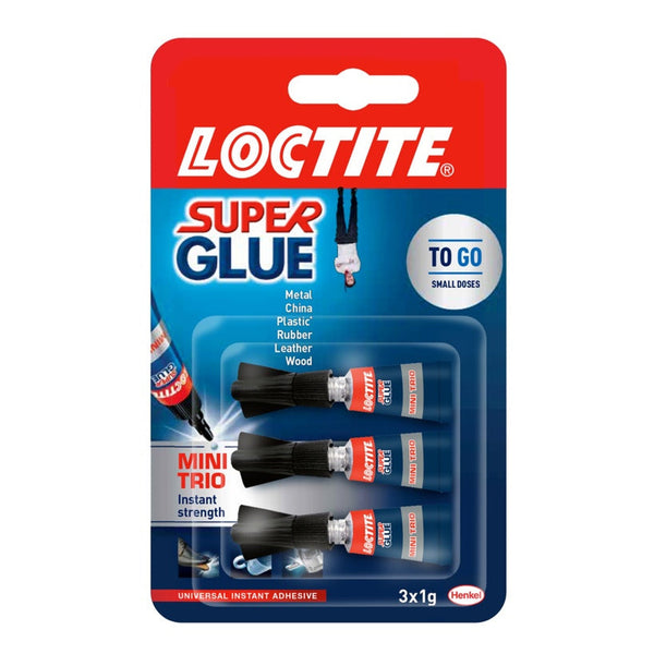 Loctite Super Glue Mini Trio 3 x 1g tubes