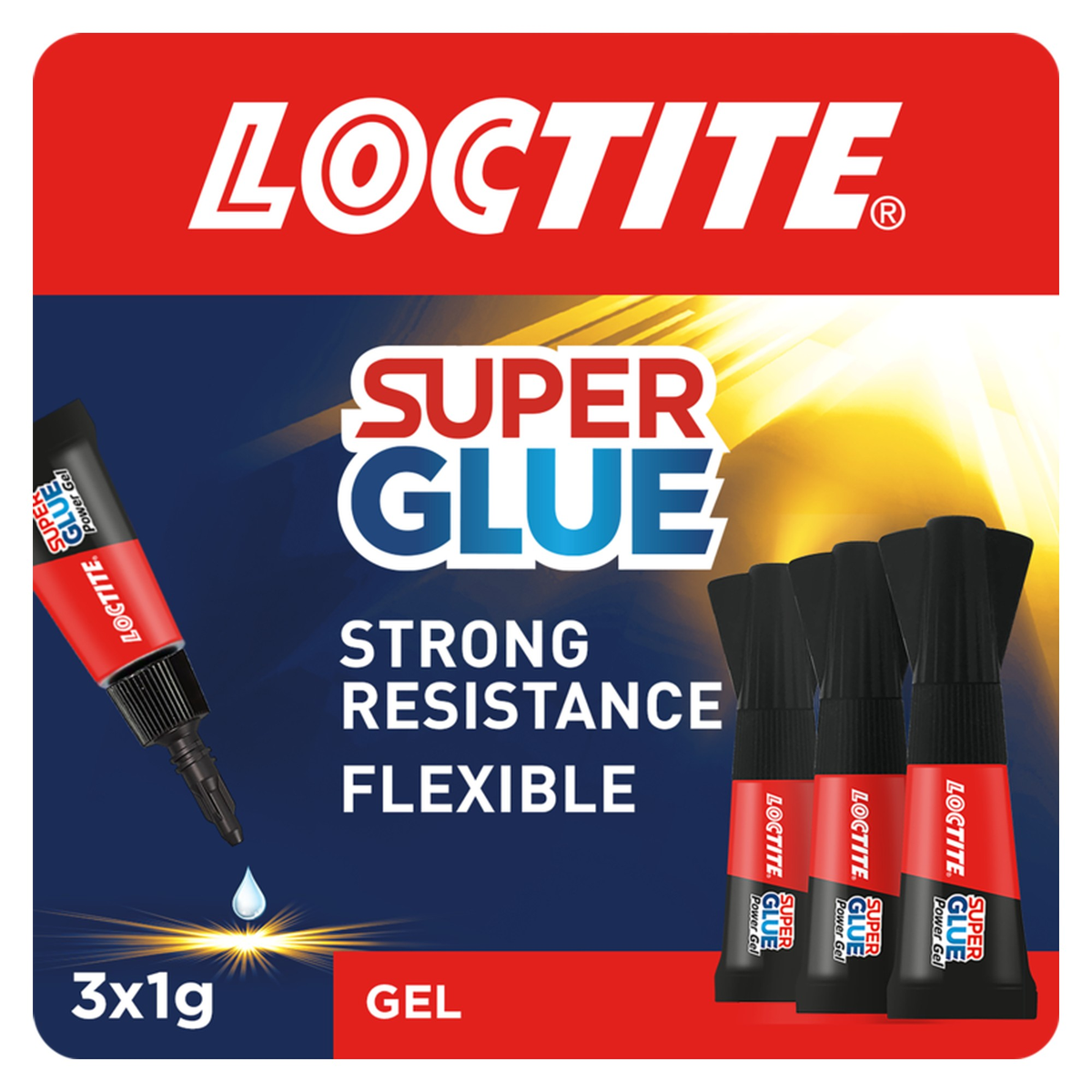 Loctite Super Glue Power Gel mini trio, 3 x 1g tubes, view 2