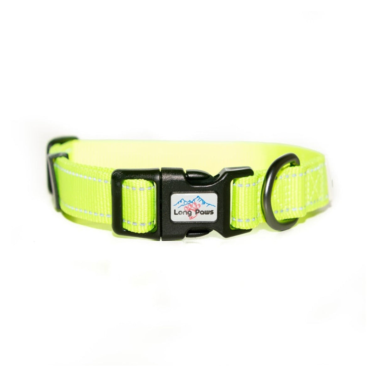 Long Paws Urban Trek neon yellow dog collar small, view 2