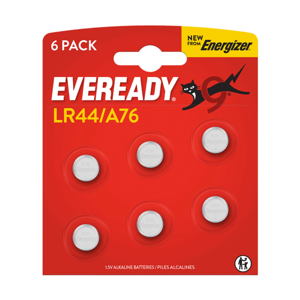 LR44 Batteries - Card of 6