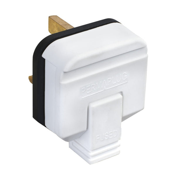 Luceco heavy duty white 13 amp plug