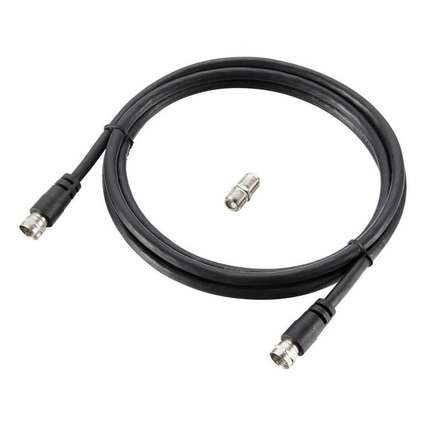 Luceco Ross satellite cable with coupler 1.5m black