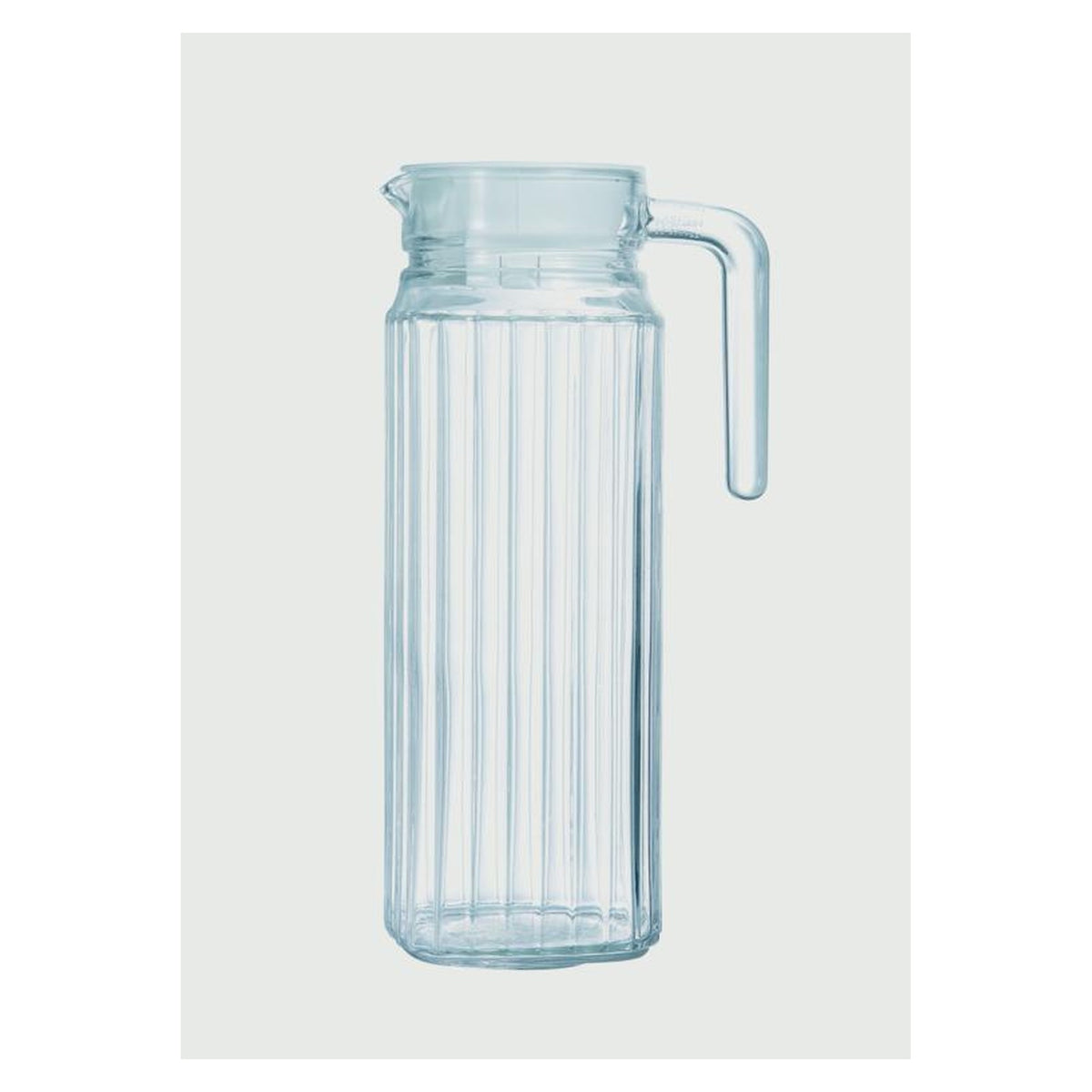 Luminarc Quadro 1L glass fridge jug with white lid