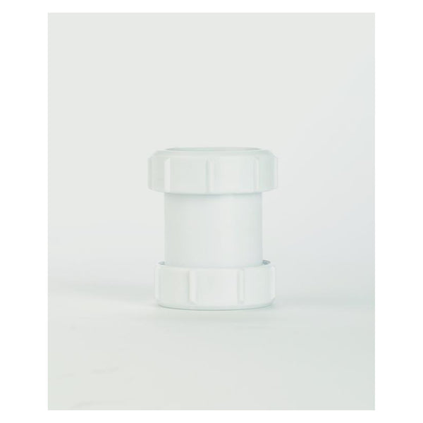 Make 32mm white compression straight coupler