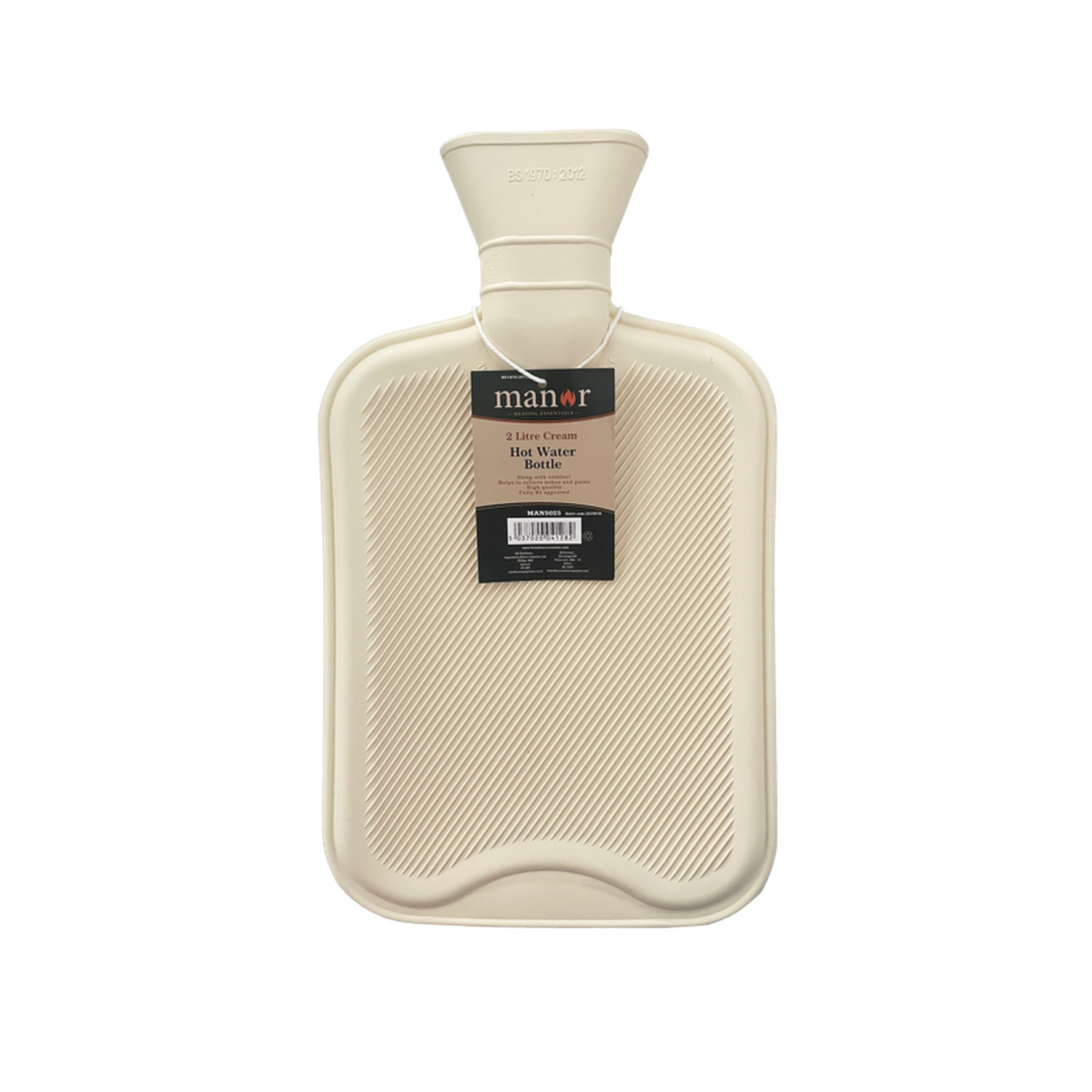Manor 2 litre cream hot water bottle