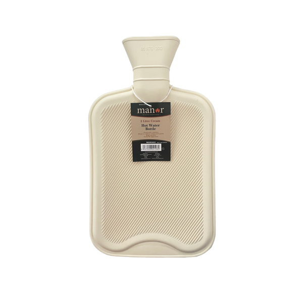 Manor 2 litre cream hot water bottle