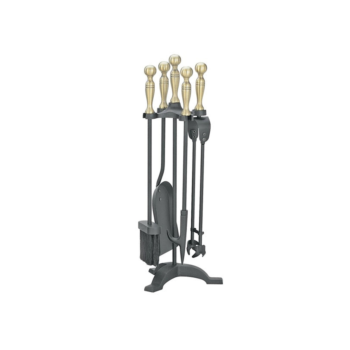 Manor black antique fireside companion set
