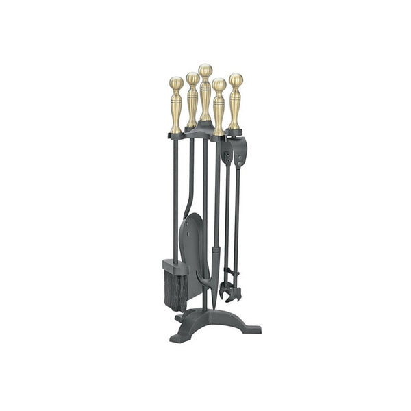 Manor black antique fireside companion set