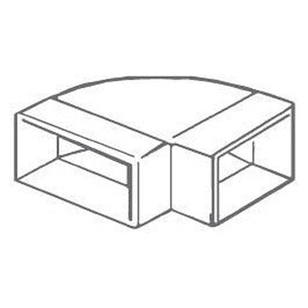 Manrose horizontal 90 degree bend 110 x 54mm