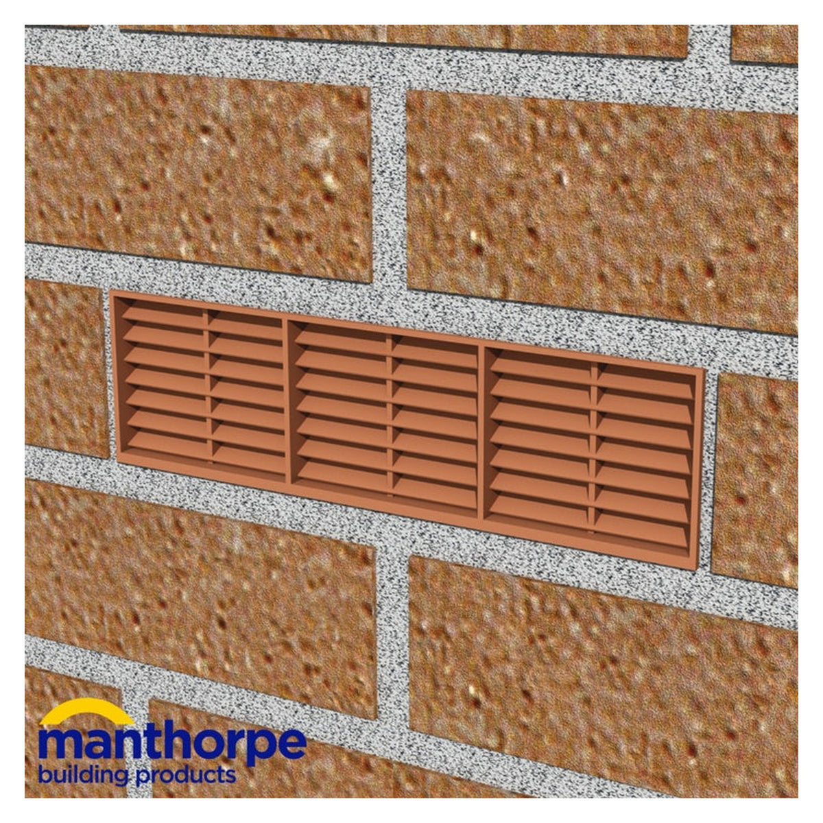 Manthorpe terracotta airbrick 9 x 3, view 2