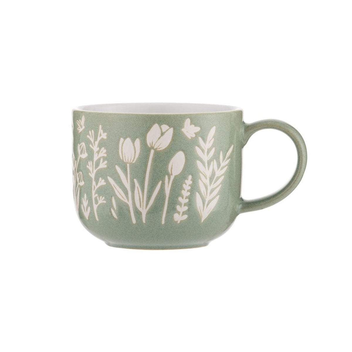 Mason Cash In The Meadow Green Tulip stoneware mug