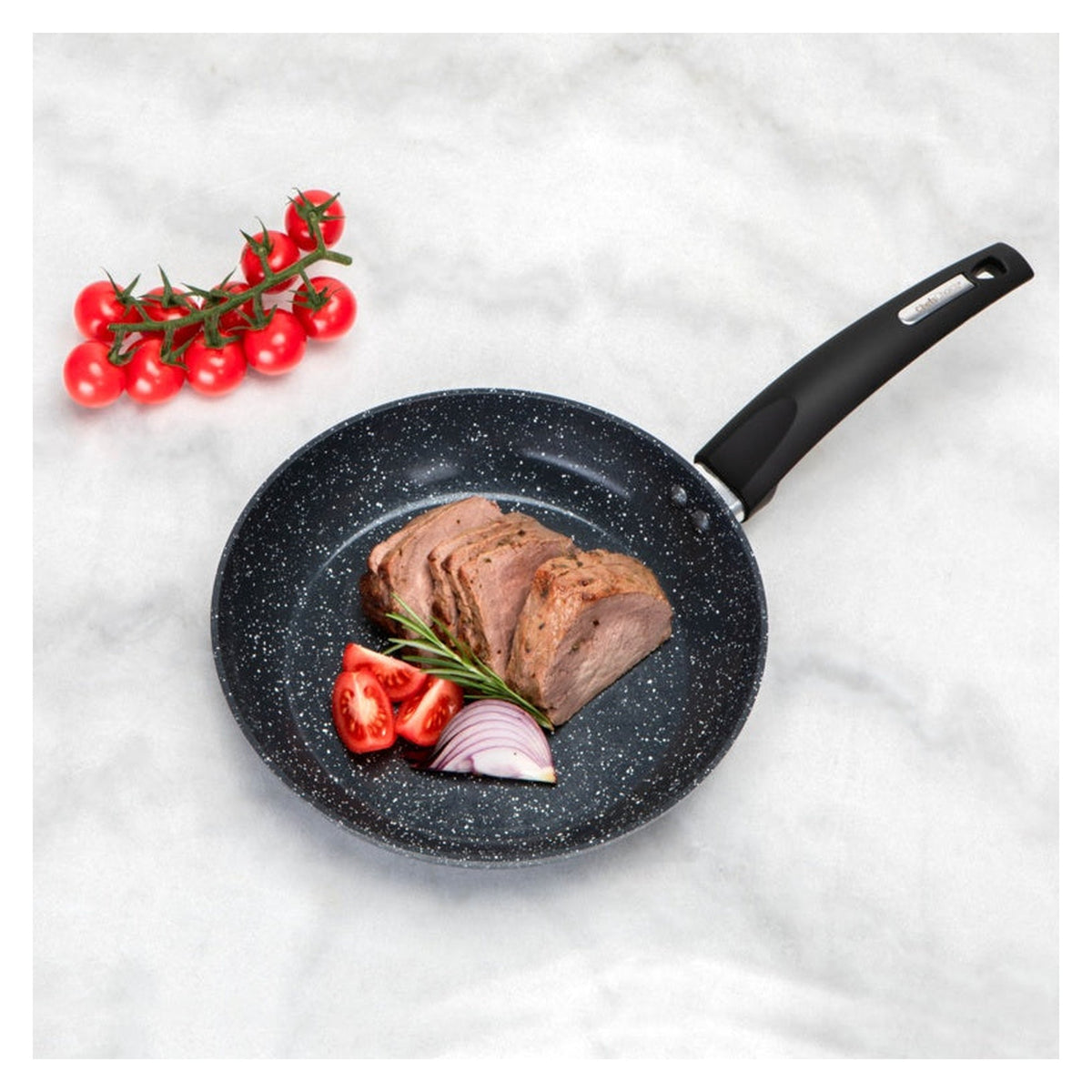 Mastercook 24cm forged aluminium marble frying pan, view 6
