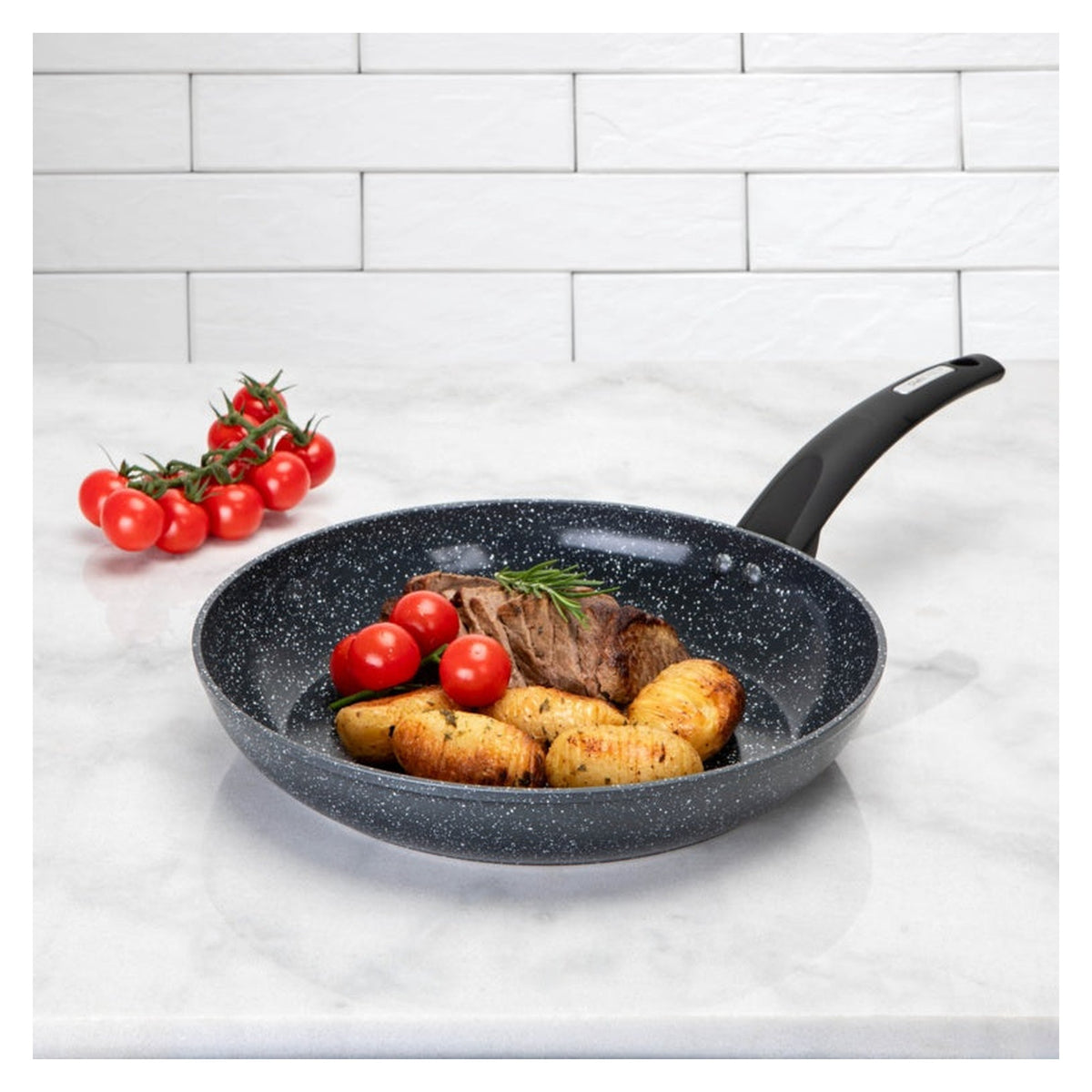 Mastercook 24cm forged aluminium marble frying pan, view 9