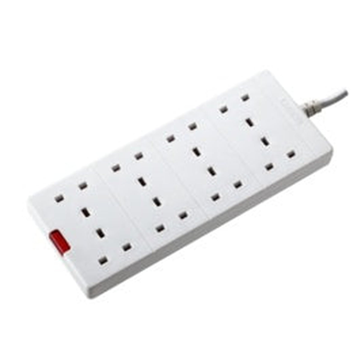 Masterplug 8 gang 2m white extension lead