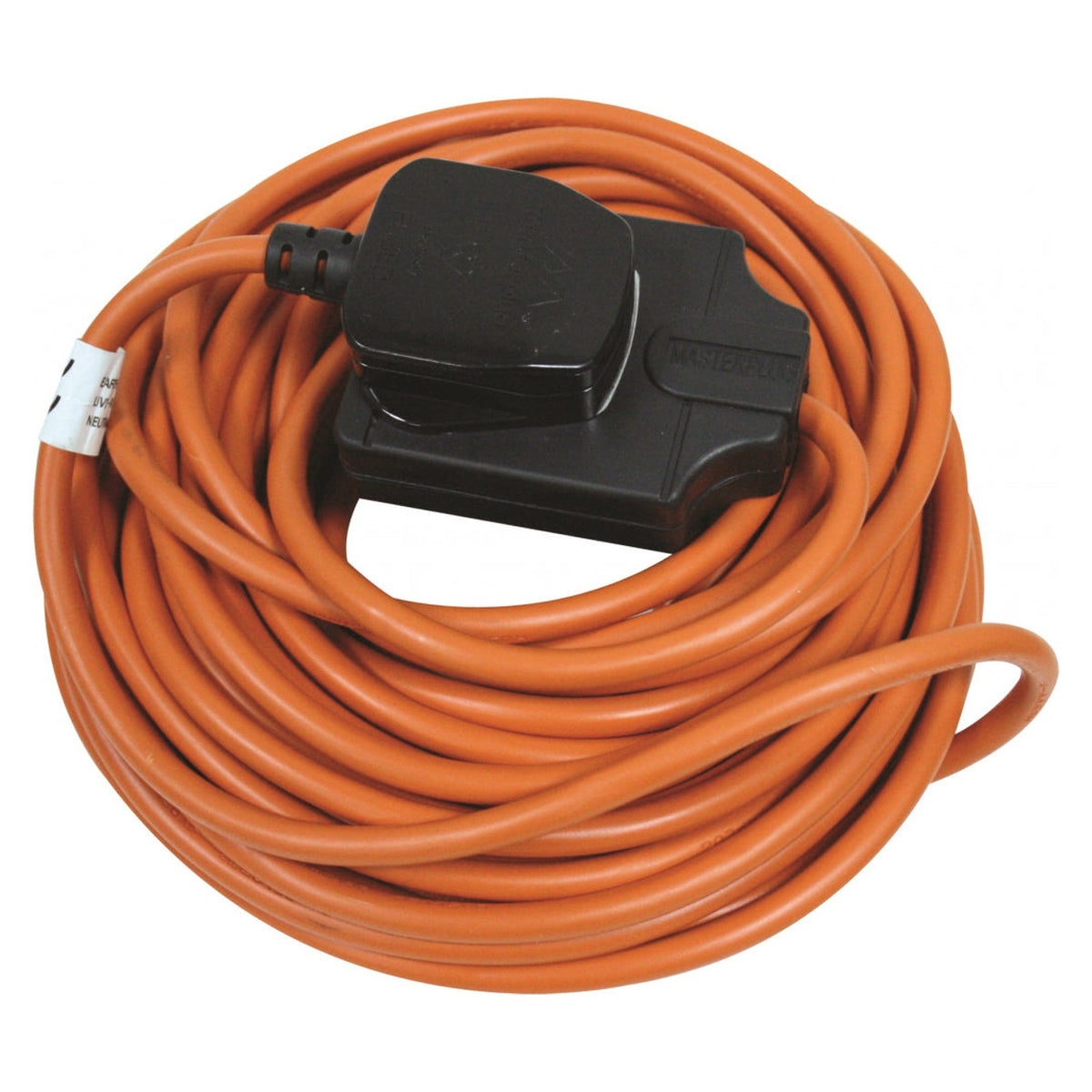 Masterplug orange outdoor 10m extension lead with weatherproof box