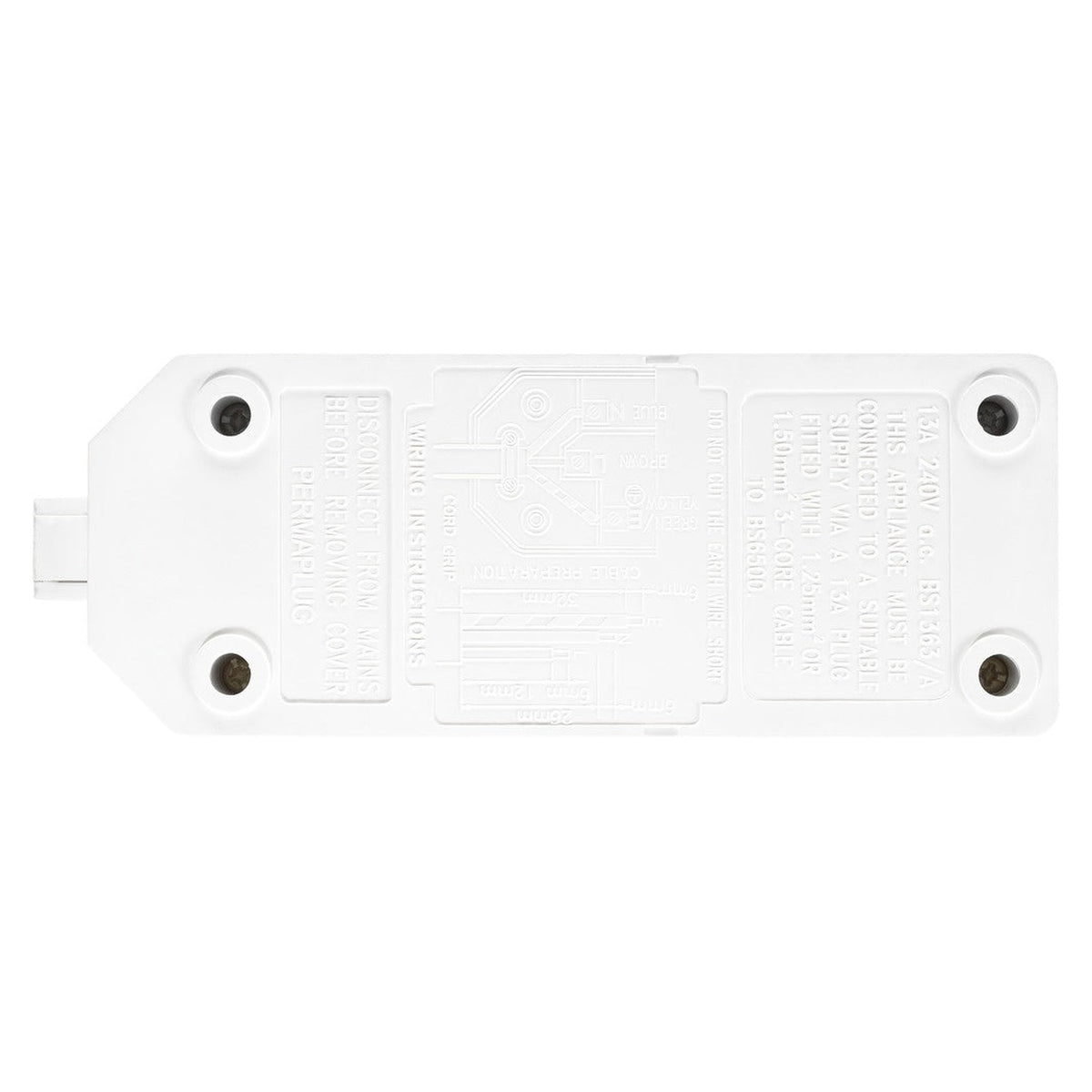 Masterplug white twin extension socket, view 4