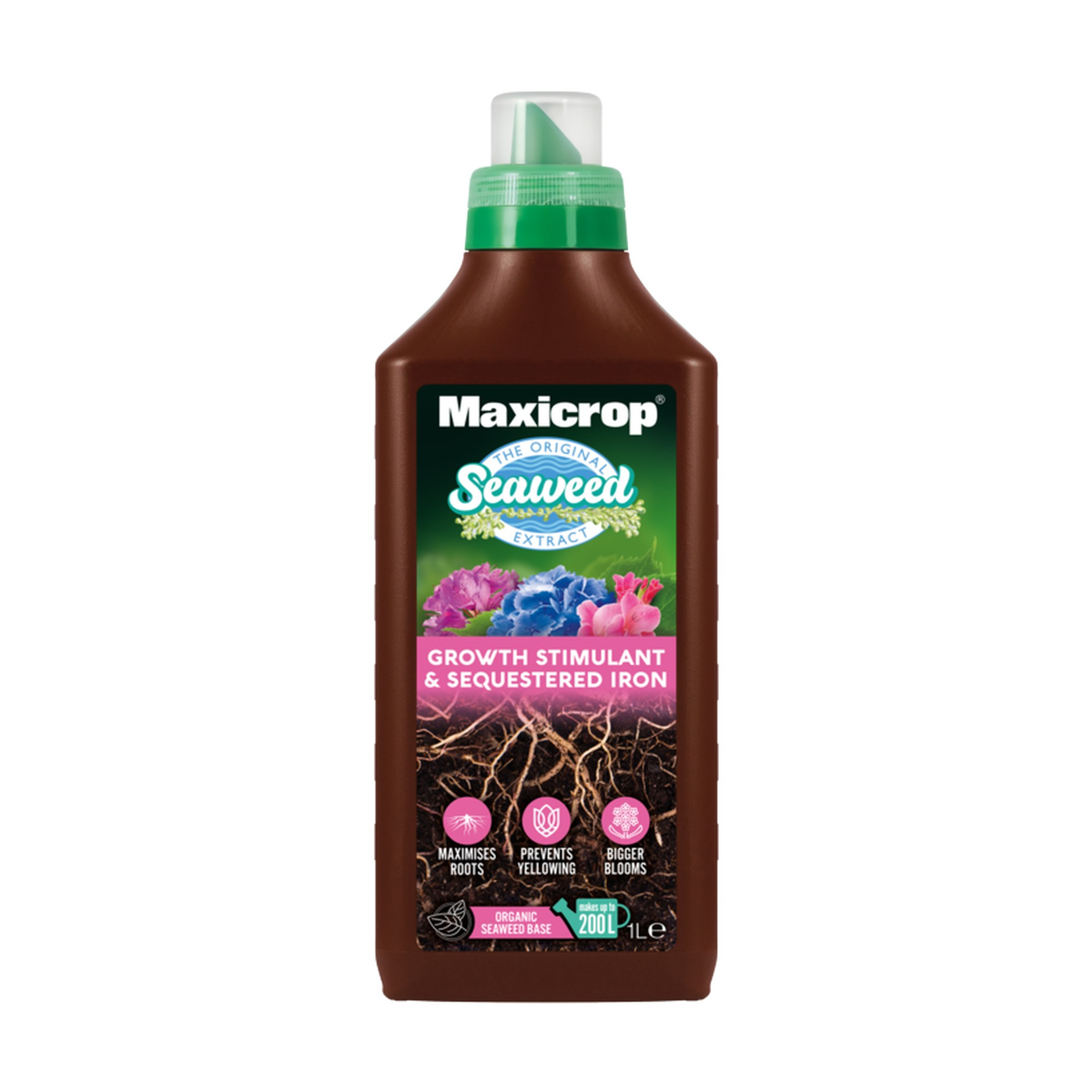Maxicrop Growth Stimulant & Sequestered Iron 1L bottle