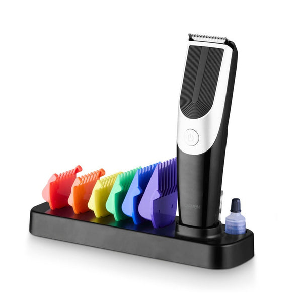 Mens Hair Trimmer With LED Display - 6 Coloured Combs