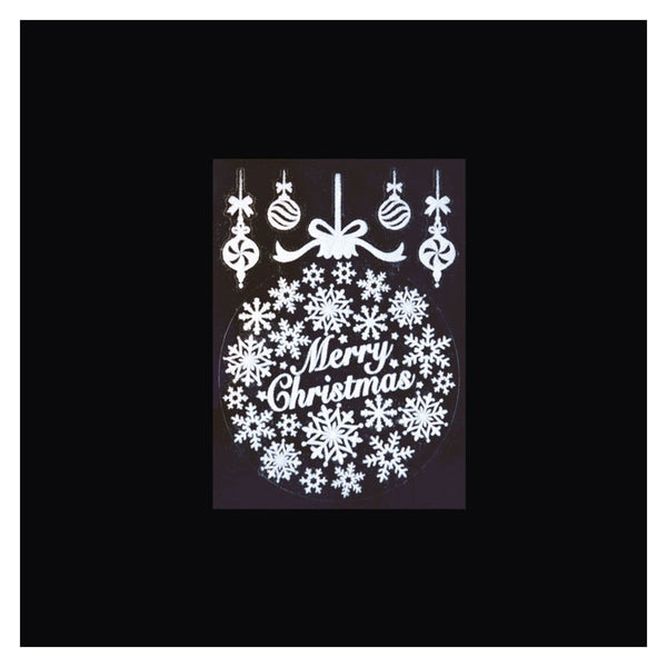 Merry Christmas Bauble Window Sticker