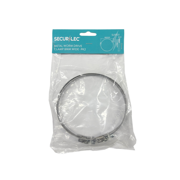 Metal Worm Drive Clamp 8mm - Pack 2