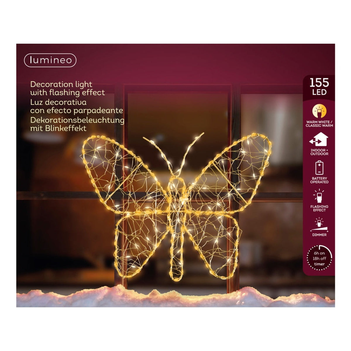 Micro LED Butterfly Gold - 155 LEDs