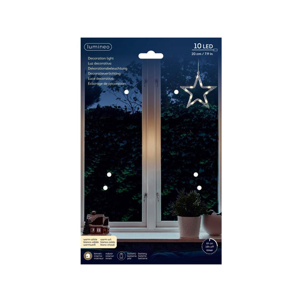 Micro LED Window Light - 10 LEDs Transparent/Warm White