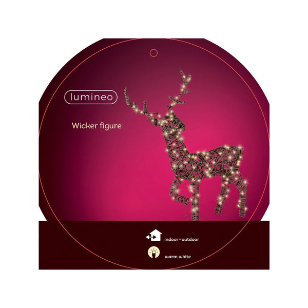 Micro Reindeer Dark Brown - 14cm Warm White LEDs