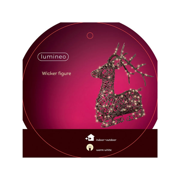 Micro Reindeer Dark Brown - 18cm Warm White LEDs