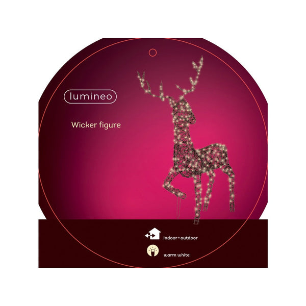 Micro Reindeer Dark Brown - 19cm Warm White LEDS