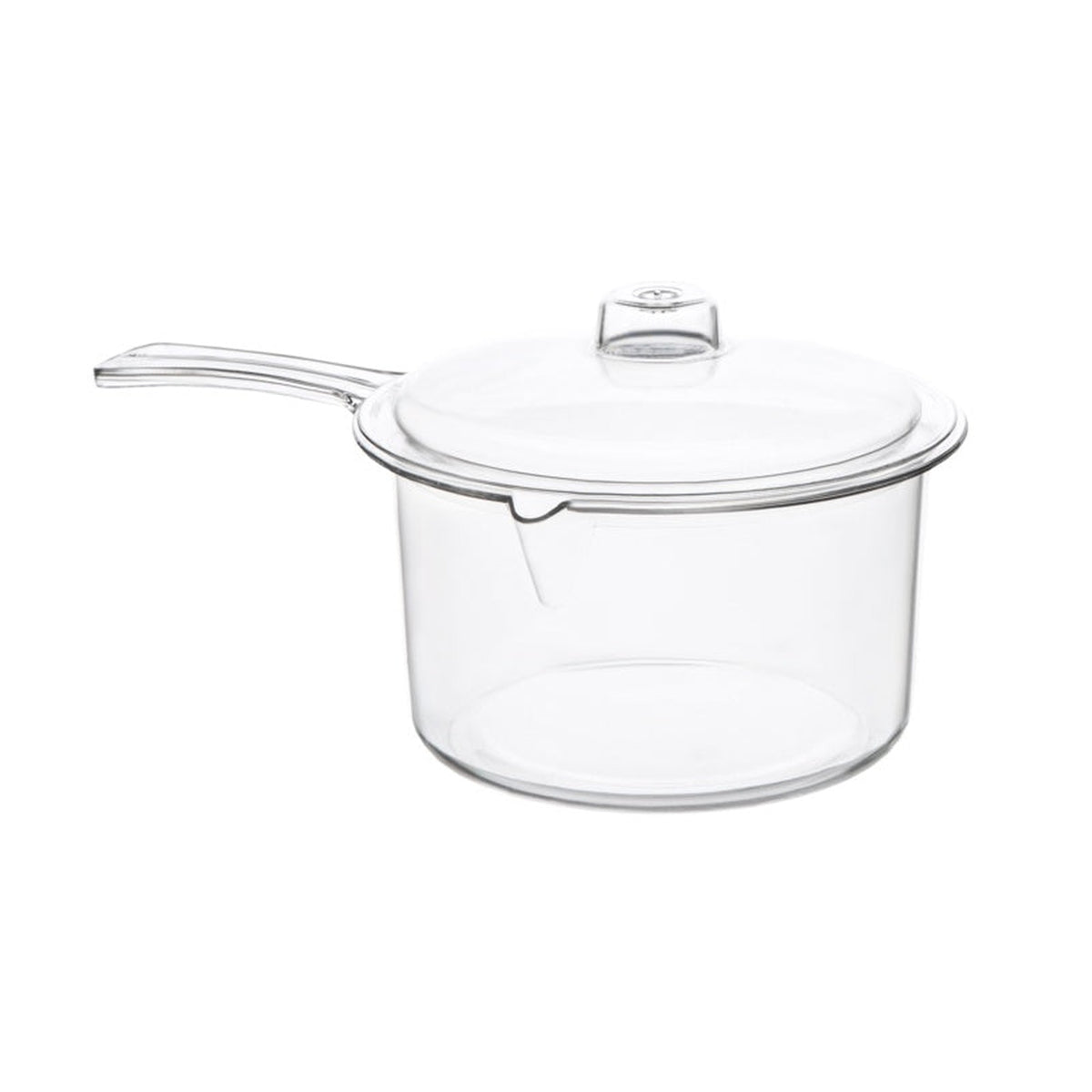 Microwave Essentials large clear saucepan and lid, 850ml, view 3