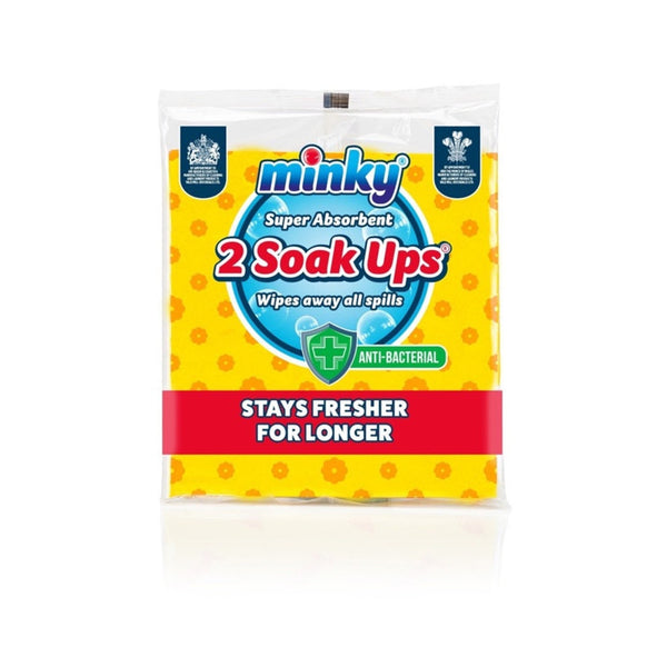 Pack of 2 Minky anti-bac Soak Ups