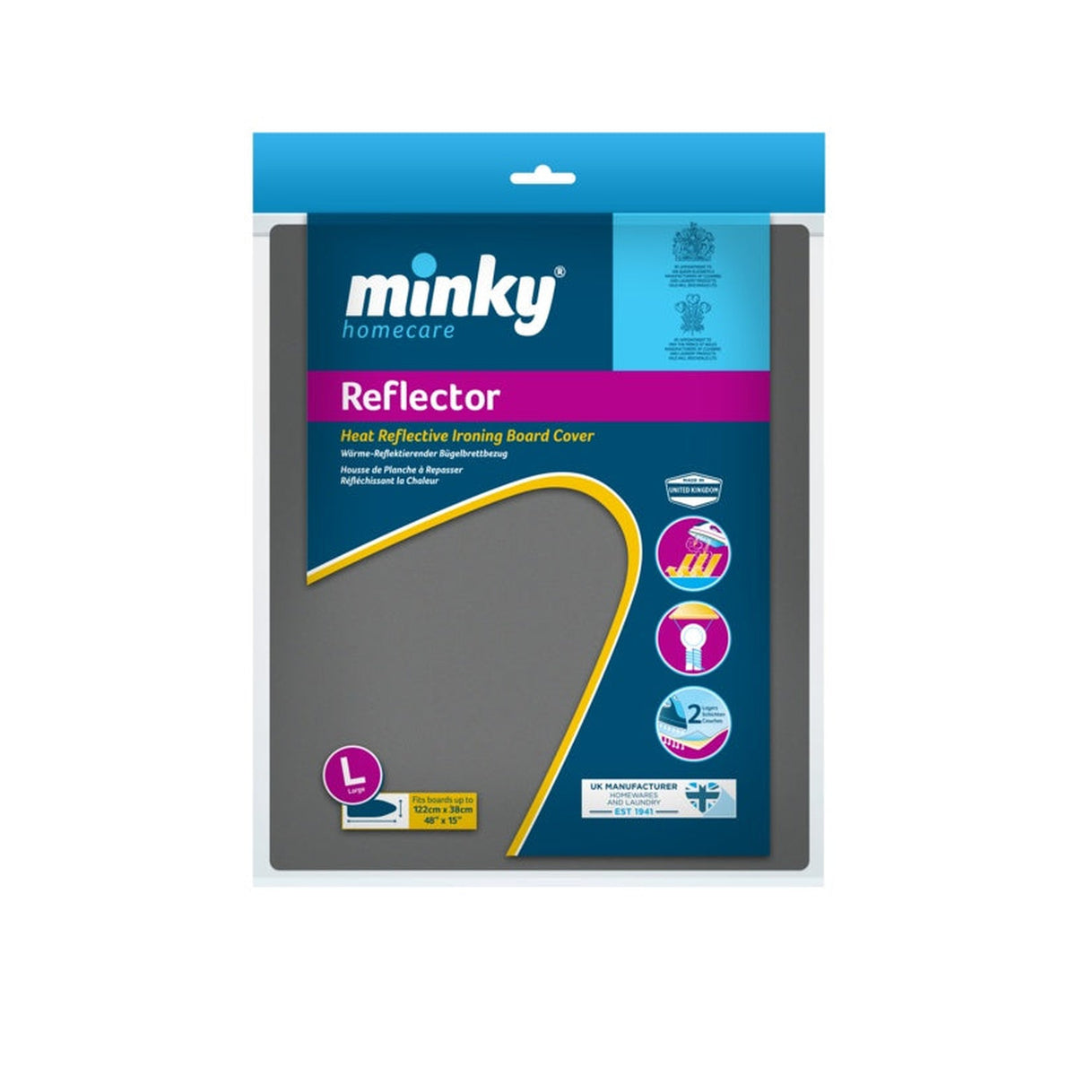 Minky large reflector ironing board cover 122 x 38cm, view 2