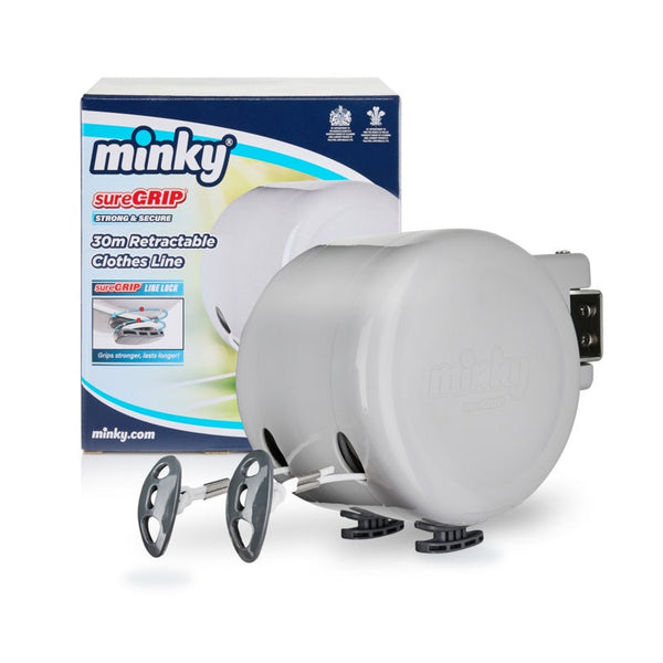 Minky Suregrip twin 2 x 15m retractable clothes line