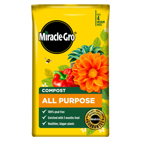 Miracle-Gro all purpose peat free compost 20L bag