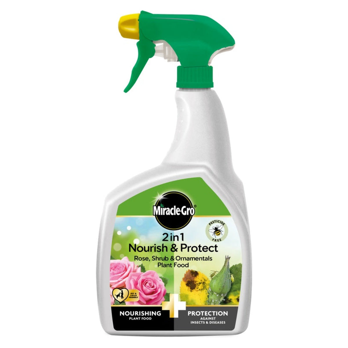 Miracle-Gro Nourish and Protect rose and shrub spray 800ml