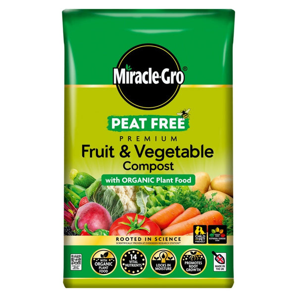 Miracle-Gro Organic Fruit and Veg peat free compost 40L