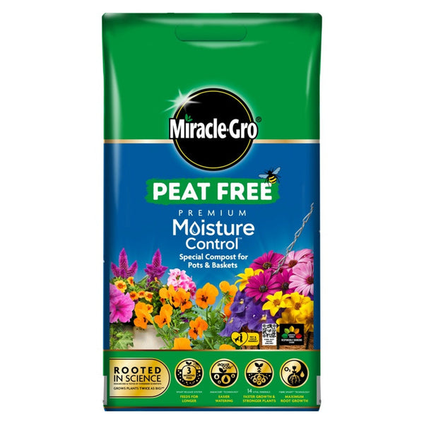 Miracle-Gro Peat Free Moisture Control Compost 10L bag