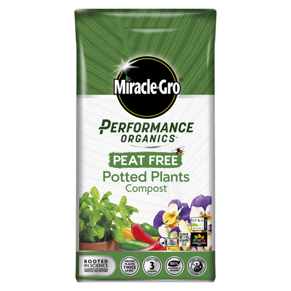 Miracle-Gro Performance Organics Peat Free Potted Plants Compost 10L