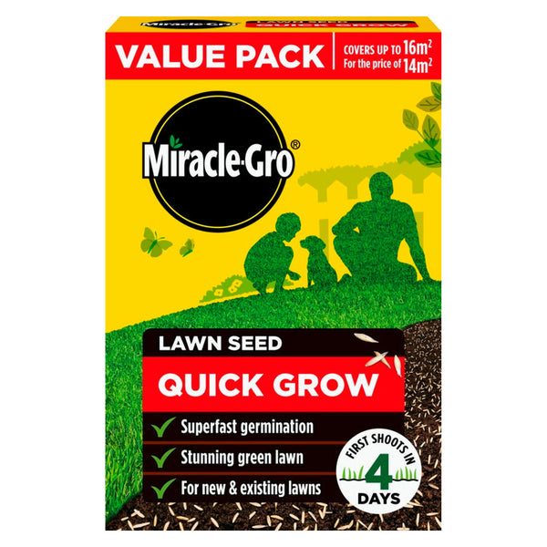 Miracle-Gro Quick Grow Lawn Seed 16m2 value pack