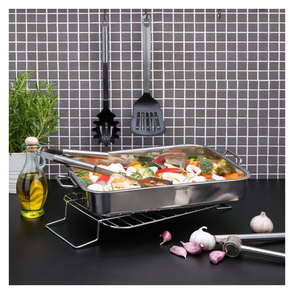 Mtk Housewares stainless steel roasting tray, 35 x 26cm